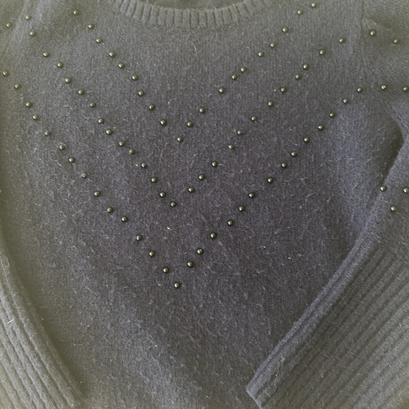 Express Navy Puff Sleeve Sweater - Picture 11 of 11